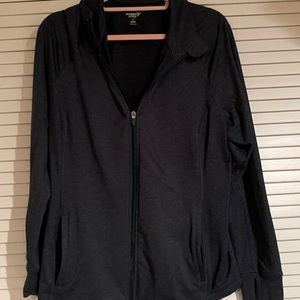 Fitted zip up workout jacket